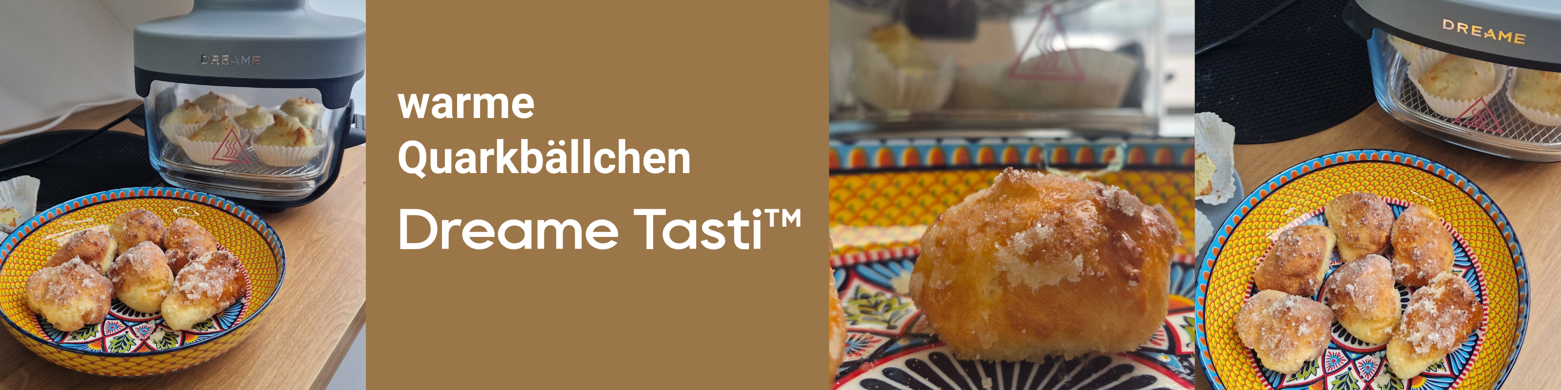 Quarkbällchen? Warm! Mit der Tasti.