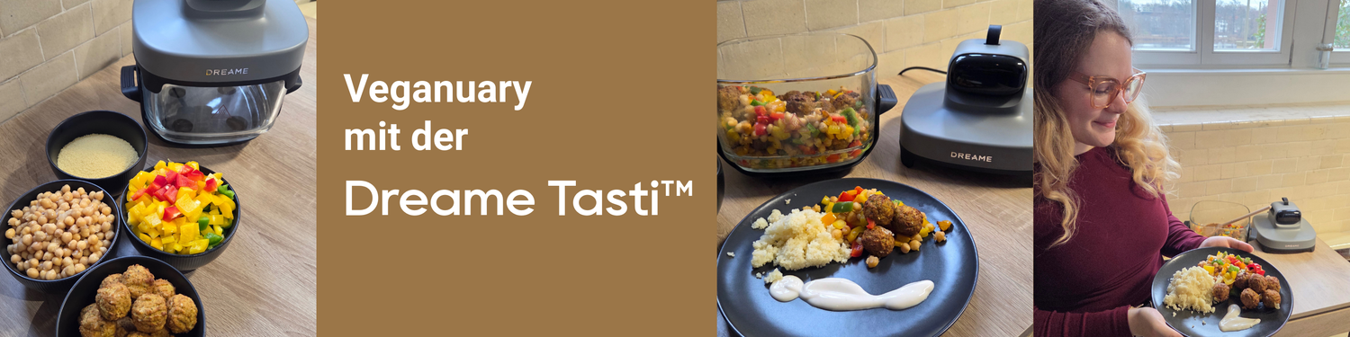 Veganuary mit der Dreame Tasti™: Falafel-Paprika-Bowl