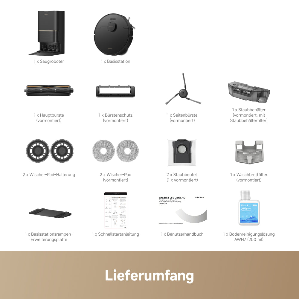 Lieferumfang Dreame L50 Ultra AE