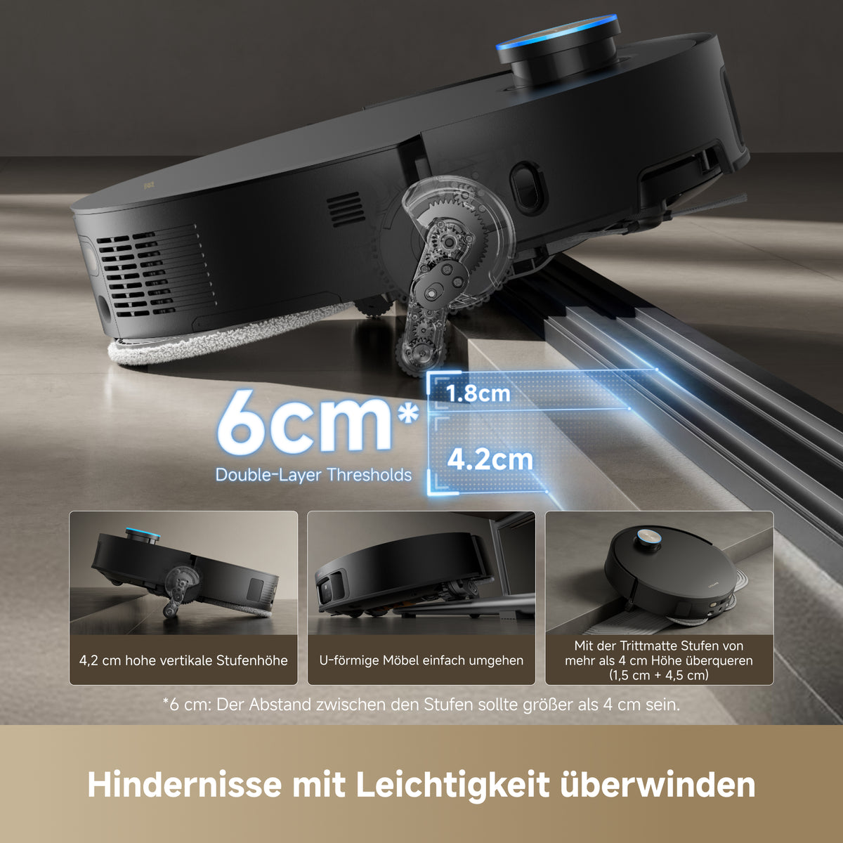 Dreame X50 Master vs Roborock Saros 10R Vergleich: X50 Master mit ProLeap System