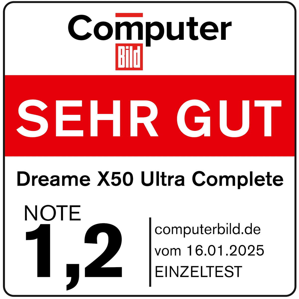 Dreame X50 Ultra Complete Schwarz Auszeichnung